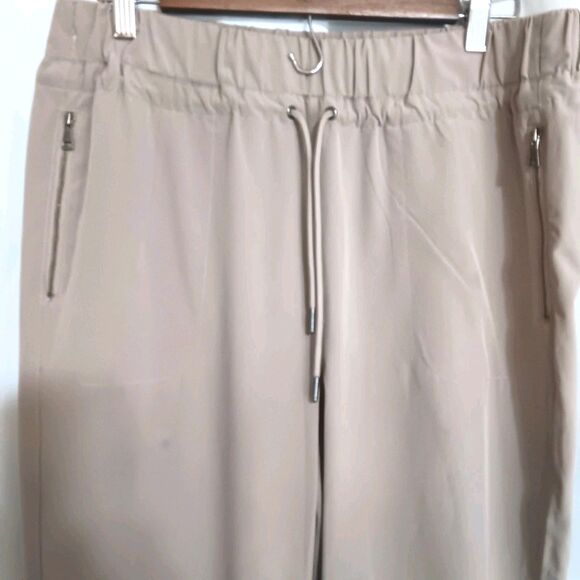 Charlie B G/L Taupe Athleisure Jogger Pants C5310-141B Drawstring Zipper Pockets - Picture 3 of 12